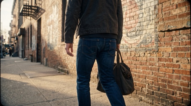 A Rove denim campaign on a city street